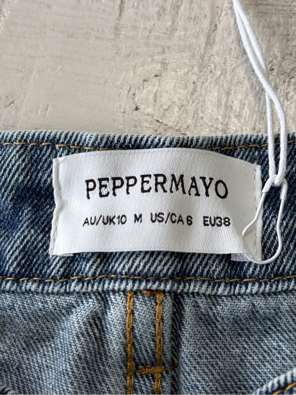 Peppermayo Nashville Denim Skort NWT size 6 Low Rise Lace Up Mini Y2K - Picture 6 of 16